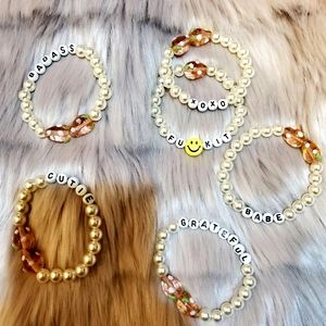 xoxo beaded bracelet